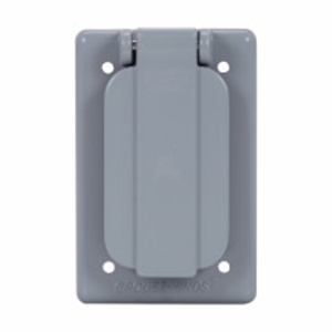 Eaton Crouse-Hinds WLG Series Weatherproof FS/FD Device Covers Aluminum 1 Gang Gray