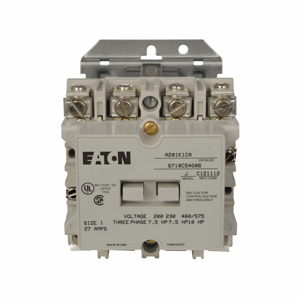 Eaton Cutler-Hammer A200 Series Non-reversing Front Connected Contactors 27 A NEMA 1 110/120 VAC