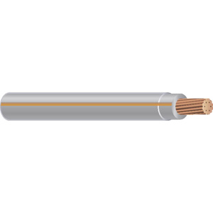 Generic Brand Solid Copper <em class="search-results-highlight">THHN</em> Jacketed Wire 10 AWG 2500 ft Reel Gray with Orange Stripe