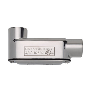 Eaton Crouse-Hinds Form 8 Series Type LB Conduit Bodies Form 8 Stainless Steel 3/4 in Type LB