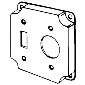 Appleton Emerson ETP™ Series Raised Surface Covers 1 Toggle Switch/1 Single Receptacle Steel