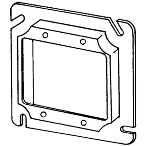 Appleton Emerson 4-11/16 Square Box Plaster Rings 2 Gang Raised 1/2 in