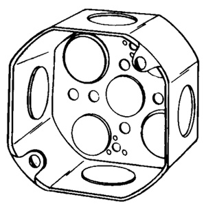 Appleton Emerson Octagon 8B Boxes Steel 1-1/2 in Screws