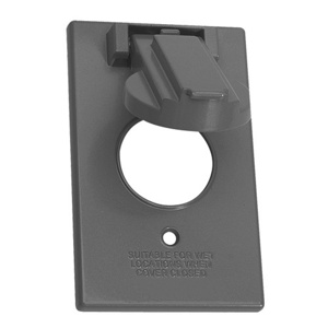 Appleton Emerson Weatherproof Outlet Box Covers Single Receptacle 1 Gang Gray