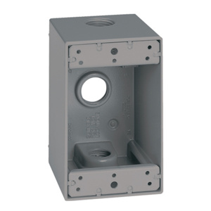 Appleton Emerson ETP™ Weatherproof Outlet Boxes 2-5/8 in Metallic 1 Gang 1/2 in