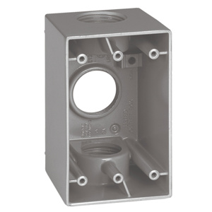 Appleton Emerson ETP™ Weatherproof Outlet Boxes 2-5/8 in Metallic 1 Gang 1 in