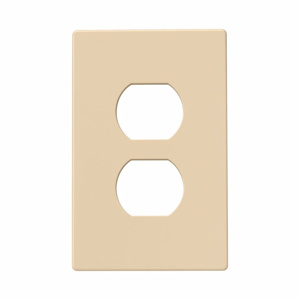 Eaton Wiring Devices Midsized Duplex Wallplates 1 Gang Ivory Polycarbonate Snap-on