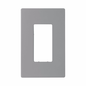 Eaton Wiring Devices Midsized Decorator Wallplates 1 Gang Gray Polycarbonate Snap-on