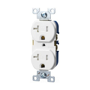 Eaton Wiring Devices TRB20 Series Duplex Receptacles 20 A 125 V 2P3W 5-20R Commercial Tamper-resistant White