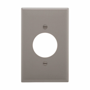 Eaton Wiring Devices Midsized Round Hole Wallplates 1 Gang 1.59 in Gray Polycarbonate Device