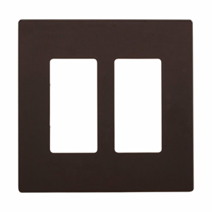 Eaton Wiring Devices Midsized Decorator Wallplates 2 Gang Brown Polycarbonate Snap-on