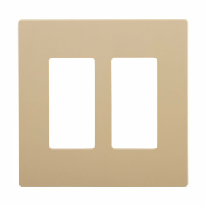 Eaton Wiring Devices Midsized Decorator Wallplates 2 Gang Ivory Polycarbonate Snap-on
