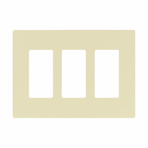 Eaton Wiring Devices Midsized Decorator Wallplates 3 Gang Almond Polycarbonate Snap-on