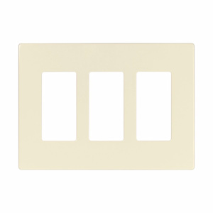 Eaton Wiring Devices Midsized Decorator Wallplates 3 Gang Light Almond Polycarbonate Snap-on