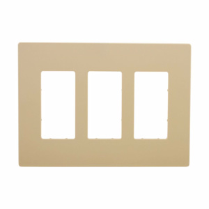 Eaton Wiring Devices Midsized Decorator Wallplates 3 Gang Ivory Polycarbonate Snap-on
