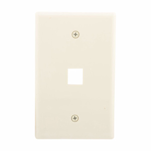 Eaton Wiring Devices Midsized Multimedia Faceplates 1 Gang 1 Port Light Almond Nylon Box