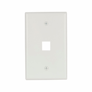 Eaton Wiring Devices Midsized Multimedia Faceplates 1 Gang 1 Port White Nylon Box