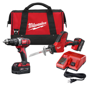 Milwaukee M18™ 2-Tool Combination Kits HACKZALL®Recip Saw, 1/2 in Hammer Drill/Driver 18 V