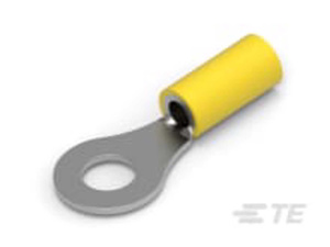 TE Connectivity Insulated Ring Terminals 12 - 10 AWG 1/4 in Yellow