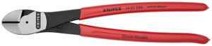 Knipex Tools High Leverage Diagonal-cutting Pliers Medium hard wire: 3/16 in, Hard wire: 9/64 in, Piano wire: 1/8 in Angled 10 in