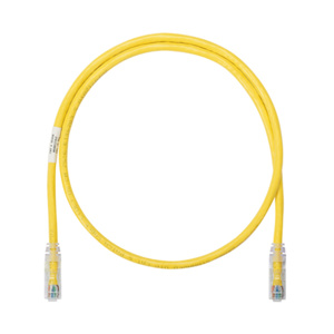 Panduit Cat6 Riser Patch Cords Unshielded RJ45, Booted 5 ft 24/4PR Yellow