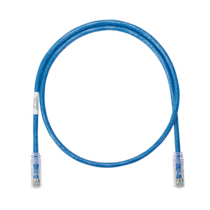 Panduit Cat6 Riser Patch Cords Unshielded RJ45, Booted 14 ft 24/4PR Blue