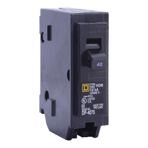 Square D Homeline™ HOM Series Molded Case Plug-in Circuit Breakers 1 Pole 120 VAC 40 A