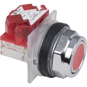 Square D Harmony™ 9001KR Momentary Push Button Operators 30 mm No Illumination Metallic [None] Red