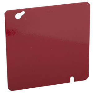Raco/Bell 910 Series Life Safety Square Covers Blank Steel Red