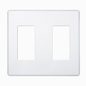 Leviton Standard Narrow Decorator Wallplates 2 Gang Almond Plastic Snap-on