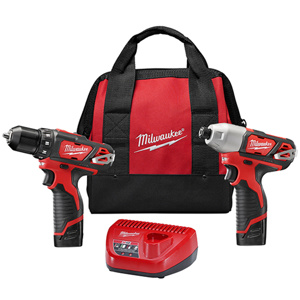 Milwaukee M12™ 2-Tool Combination Kits 3/8 in Drill/Driver and 1/4 in Hex Impact Driver Cordless 12 V