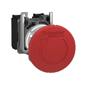 Square D Harmony™ XB4 Emergency Stop Push Buttons 22 mm No Illumination Chromium, Zamak [None] Red