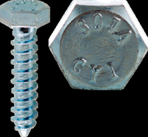 Minerallac Steel Hex Head Lag Screws 10 TPI 1/4 in 2 in Zinc-plated