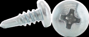 Minerallac Steel Phillips Pan Head Self-drilling Screws 18 TPI #8 3/4 in Zinc-plated