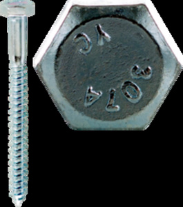 Minerallac Steel Hex Head Lag Screws 10 TPI 1/4 in 3 in Zinc-plated