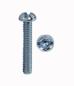 Minerallac Steel Phillips / Slotted Round Head Machine Screws 32 TPI #6 Zinc-plated