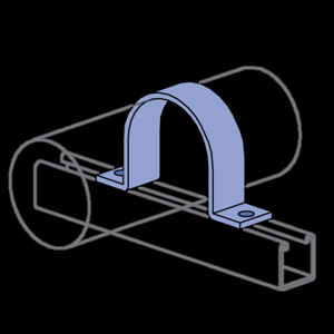 Atkore Unistrut One-hole Pipe Straps 0.75 in