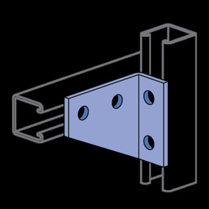 Atkore Unistrut Channel Left Hand Angle Fittings 90 deg Steel Electrogalvanized