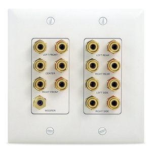 Pass & Seymour WP9009 On-Q® Series Device Faceplates - 7.1 Home Theater Connection Kits