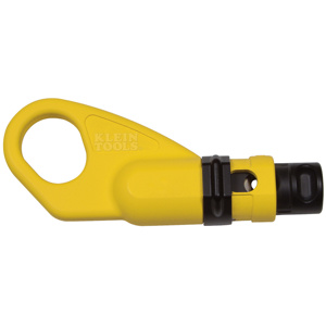Klein Tools 2-Level Radial Cable Strippers Coax: RG59, RG6 Yellow Straight
