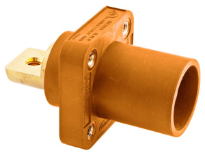 Hubbell Wiring HBLMRB Series Single Pole Receptacles 400 A Male 600 V Orange 4 - 4/0 AWG Screw