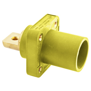 Hubbell Wiring HBLMRB Series Single Pole Receptacles 400 A Male 600 V Yellow 4 - 4/0 AWG Screw