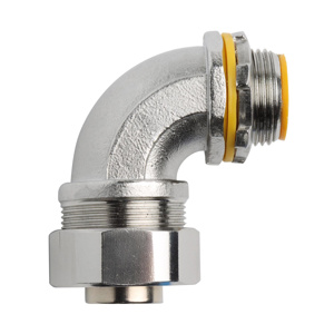 Eaton Crouse-Hinds LTB-SS Liquidator™ Series 90 Degree Liquidtight Connectors Insulated 2 in Compression x Threaded Stainless Steel 304