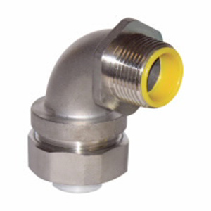 Eaton Crouse-Hinds LTB-SS Liquidator™ Series 90 Degree Liquidtight Connectors Insulated 3/4 in Compression x Threaded Stainless Steel 304