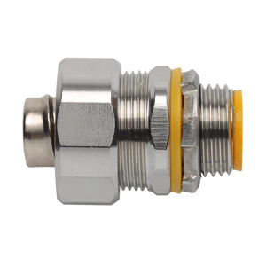 Eaton Crouse-Hinds LTB-SS Liquidator™ Series Straight Liquidtight Connectors Insulated 1-1/2 in Compression x Threaded Stainless Steel 304