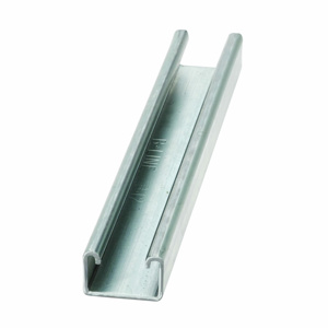 Eaton B-Line B42 Solid Strut Channels 1-5/8" x 1" Single, Solid Hot-dip Galvanized