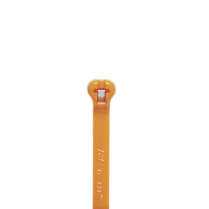 ABB Cable Ties Locking 3-5/8 in Plenum Rated Orange 100 per Pack Weather-resistant