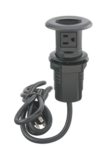 ABB Thomas & Betts RWSR Series Retractable Work Surface Receptacles 12 A Carlon® Black