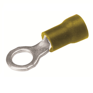 Burndy TP Series Insulated Ring Terminals 12 - 10 AWG 1/2 in Yellow