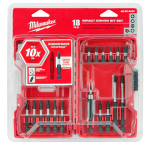 Milwaukee SHOCKWAVE™ Impact Duty™ Driver-Drill/Driver Bit Sets 18 Piece Steel Alloy